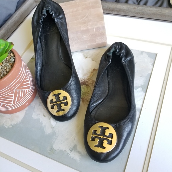 Tory Burch Shoes - CCOTory Burch Classic Reva Ballet Flats Black Gold